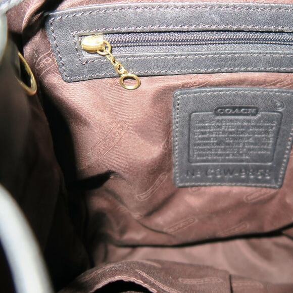 Coach Black Vintage Y2K Drawstring Leather C3W-9858 Daypack Legacy Top Handle - Picture 8 of 16